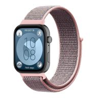 eses nylon heveder Huawei Watch Fit 3, 4 és 4 Pro számára - Rózsaszín-szürke