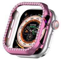 Védőkeret gyöngyökkel az Apple Watch 10-hez, 46 mm - Rózsaszín