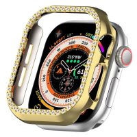Védőkeret kövekkel Apple Watch 10-hez, 42 mm - Arany