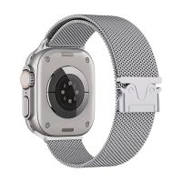 eses Milánci heveder az Apple Watch-hoz - Ezüst fényes, 42mm, 44mm, 45mm, 49mm