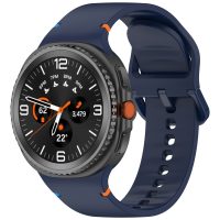 eses Szilikon szíj Samsung Galaxy Watch 4, 5, 6, 7 - Fekete, 20 mm