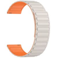 eses mágneses szilikon szíj - Fehér narancs, 22 mm