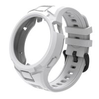 eses Szilikon óraszíj - Virágmintás zöld, 22 mm