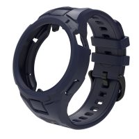 eses Szilikon óraszíj - Virágmintás zöld, 22 mm
