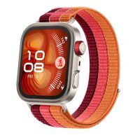 eses Nylon szíj Huawei Watch Fit 3, 4, 4 Pro, 5 és 5 Pro - Piros