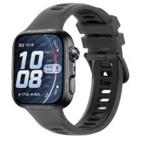 eses Szilikon sportóra szíj Huawei Watch Fit 3, 4, 4 Pro, 5 és 5 Pro - Fekete