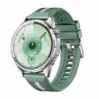 eses Szilikon óraszíj fehér csíkkal - zöld, 22 mm