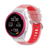 eses Szilikon gyorskioldó szíj Garminhoz - Piros átlátszó, 20 mm