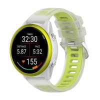 eses Szilikon gyorskioldó szíj Garminhoz - Zöld átlátszó, 20 mm