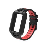 eses Szilikon szíj kerettel Honor Band 9, 10 és 11 - Fekete-piros