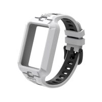 eses Szilikon szíj kerettel Honor Band 9, 10 és 11 - Fehér-fekete