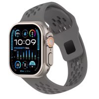 eses Szilikon szíj az Apple Watch-hoz ferde végződésekkel - Szürke 38mm, 40mm, 41mm, 42mm