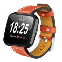 eses Bőrszíj Fitbit Versa-hoz - Narancs