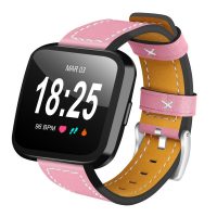 eses Bőrszíj Fitbit Versa-hoz - Rózsaszín