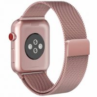 eses Milanese Feszítő Apple Watch-hoz - Rózsaszín, 38mm, 40mm, 41mm