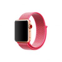 eses Nylon szíj az Apple Watch-hoz - Neon rózsaszín, 42mm, 44mm, 45mm, 49mm