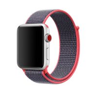 eses Nylon szíj Apple Watch-hoz - Szürke Rózsaszín 42mm, 44mm, 45mm, 49mm