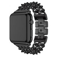 eses Fém láncszíj Apple Watchhoz - Fekete 42mm, 44mm, 45mm, 49mm