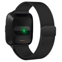 esses Milan szíj Fitbit Versa-hoz - L-es méret, fekete