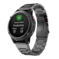 eses Fém pánt Garminhoz - Fekete, QuickFit 22 mm