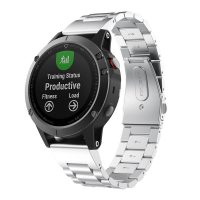 eses Fém pánt Garminhoz - Ezüst, QuickFit 22 mm