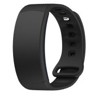 eses Szilikon szíj Samsung Gear Fit 2-höz - L-es méret, fekete