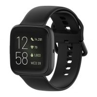 eses Szilikon szíj Fitbit Versa-hoz - S méret, fekete