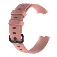 eses Szilikon szíj Fitbit Charge 3 és 4 készülékhez - L méret, rózsaszín