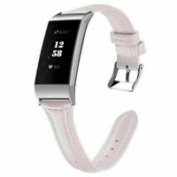 eses Bőrszíj Fitbit Charge 3 és 4 készülékhez - Fehér