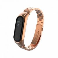 eses Fém szíj a Xiaomi Mi Band 3 és Xiaomi Mi Band 4 modellekhez - Rózsaarany