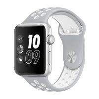 eses Szilikon szíj Apple Watchhoz - Szürke fehér, S, M, L - 38mm, 40mm, 41mm