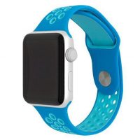 eses Szilikon szíj Apple Watchhoz - Kék zöld, S, M, L - 38mm, 40mm, 41mm