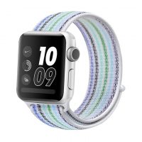 eses Nylon szíj Apple Watchhoz - Kék zöld csík 38mm, 40mm, 41mm