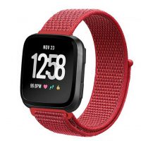 eses Nylon szíj Fitbit Versa-hoz - Piros