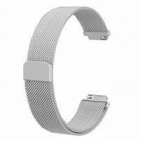 eses Milanes Feszítő Fitbit Inspire 1, 2, HR, Ace 2 a 3 - L Méret, ezüst