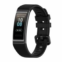 eses Szilikon szíj Huawei Band 3 Pro és 4 Pro készülékekhez - Fekete