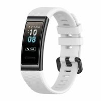 eses Szilikon szíj Huawei Band 3 Pro és 4 Pro telefonokhoz - Fehér