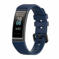 eses Szilikon szíj Huawei Band 3 Pro és 4 Pro készülékekhez - Sötétkék