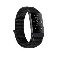 eses Nylon szíj Fitbit Charge 3-hoz - Fekete