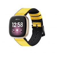 eses Sport bőr szíj Fitbit Versa 3 és 4-hez, Sense 1 és 2 - Sárga