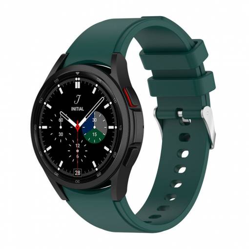 Foto - eses Szilikon szíj Samsung Galaxy Watch 4, 5, 6 telefonokhoz - Zöld, 20 mm