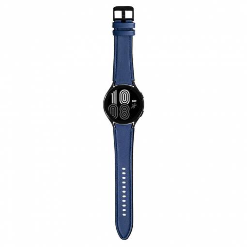 Foto - eses Sport bőr szíj Samsung Galaxy Watch 4, 5, 6 készülékekhez - Kék, 20 mm