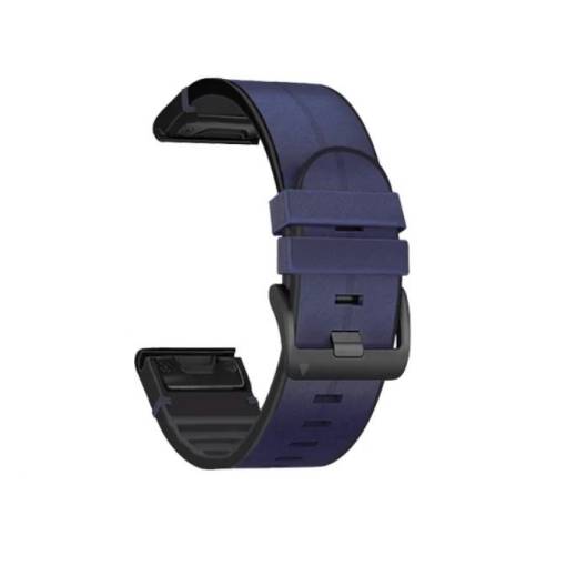 Foto - eses Sportos bőrszíj Garminhoz - Sötétkék, QuickFit 26 mm