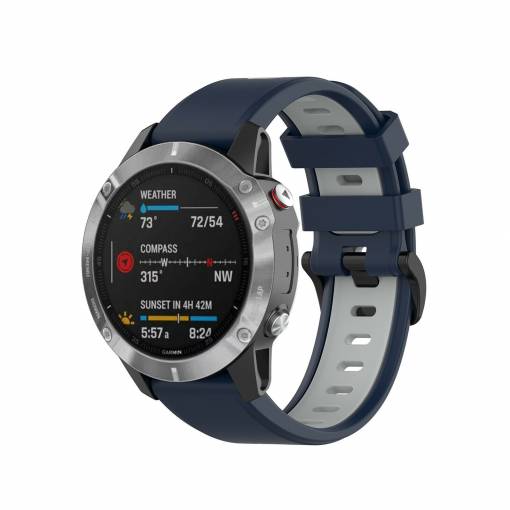 Foto - eses Szilikon pánt Garminhoz - Sötétkék szürke, QuickFit 20 mm