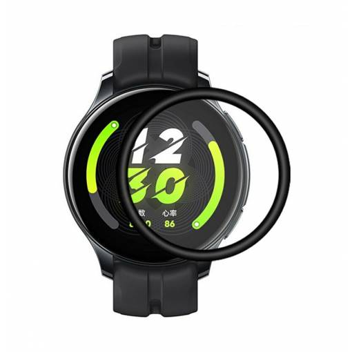 Foto - Védőfólia fekete éllel a Realme Watch T1-hez