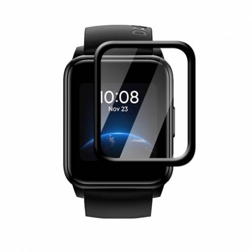 Foto - Védőfólia fekete szegéllyel a Realme Watch 2 Pro számára