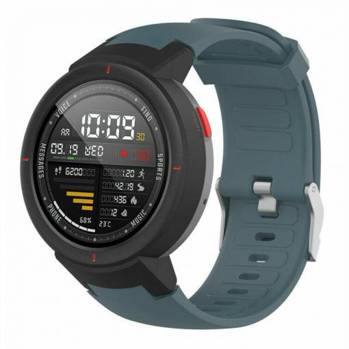 Foto - eses Szilikon szíj Xiaomi Amazfit Verge-hez - Kék szürke