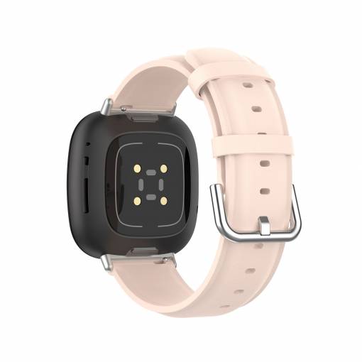 Foto - eses Bőrszíj Fitbit Versa 3 és 4, Sense 1 és 2 - Rózsaszínű