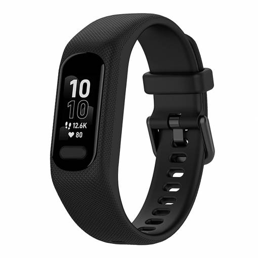 Foto - eses Szilikon szíj Garmin Vivosmart 5-höz - Fekete