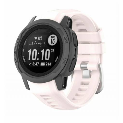 Foto - eses Szilikon szíj Garmin Instinct 2S-hez - Világos rózsaszín